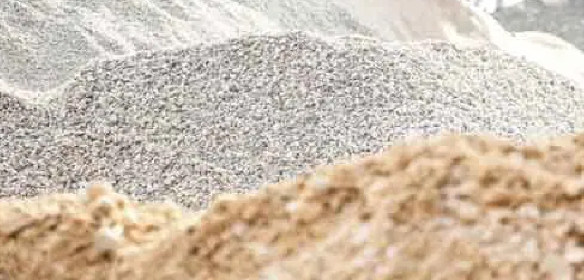 Close-up of fine limestone powder